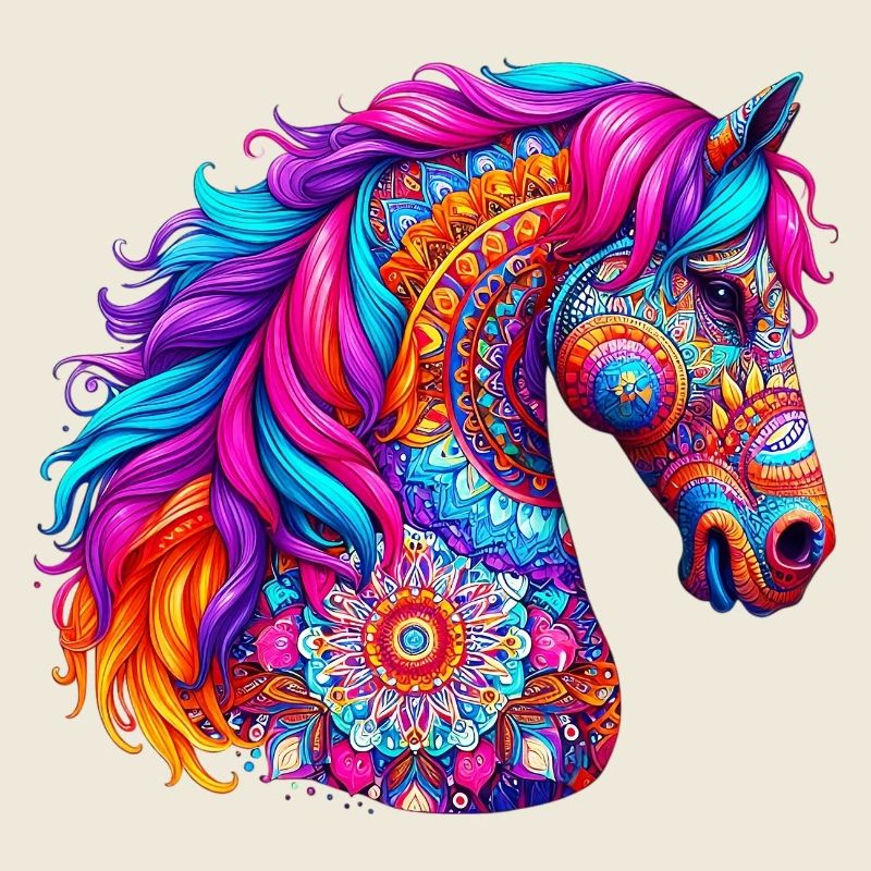 Cheval Mandala Dessin Inde Inde