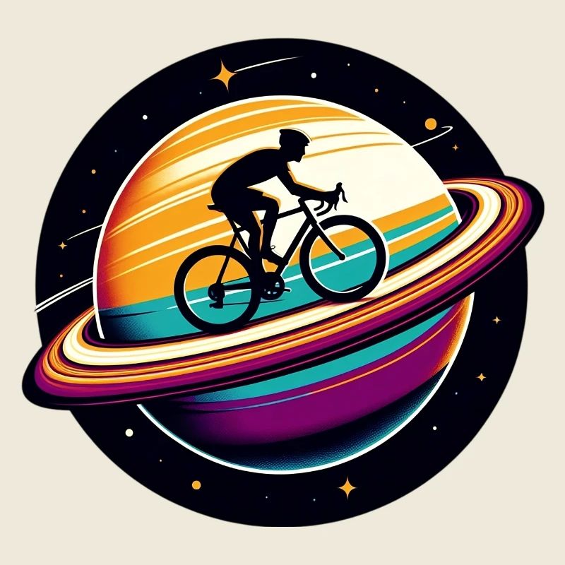 Cycliste sur Saturne