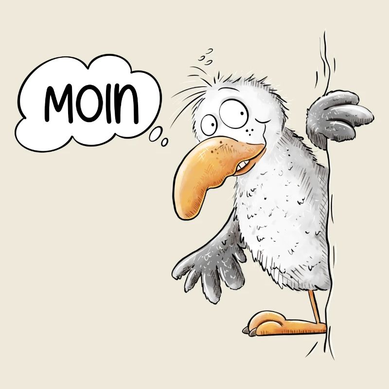 Moin Spruch Möwe Tiermotiv