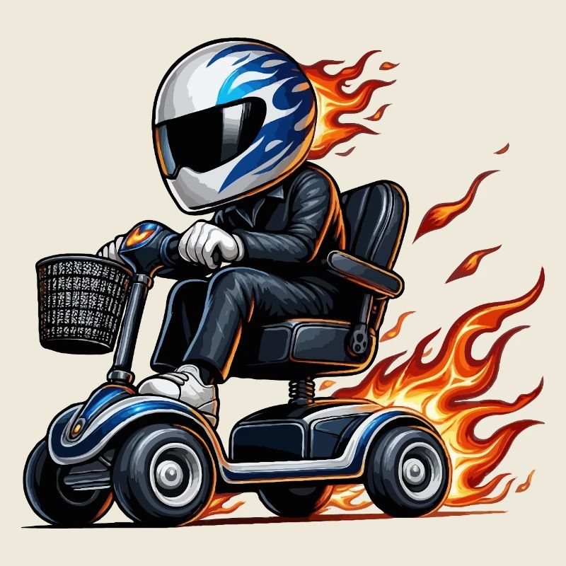 Race mobility scooter blue