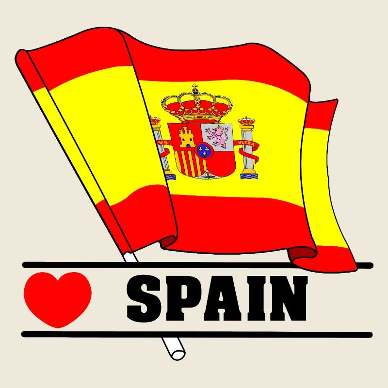 Spanish flag with heart – love for Spain