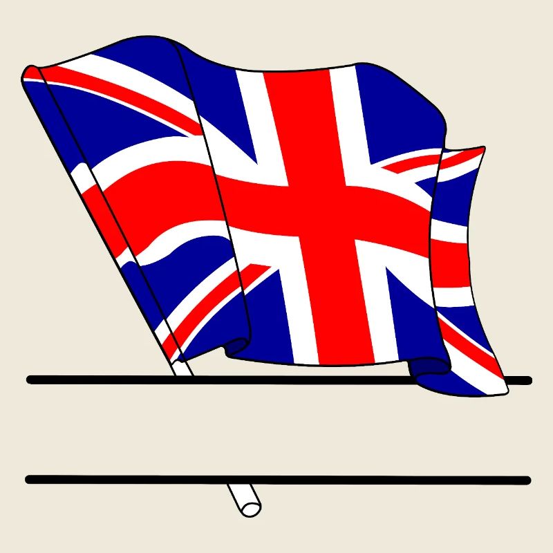 Drapeau britannique avec votre propre texte – design personnel