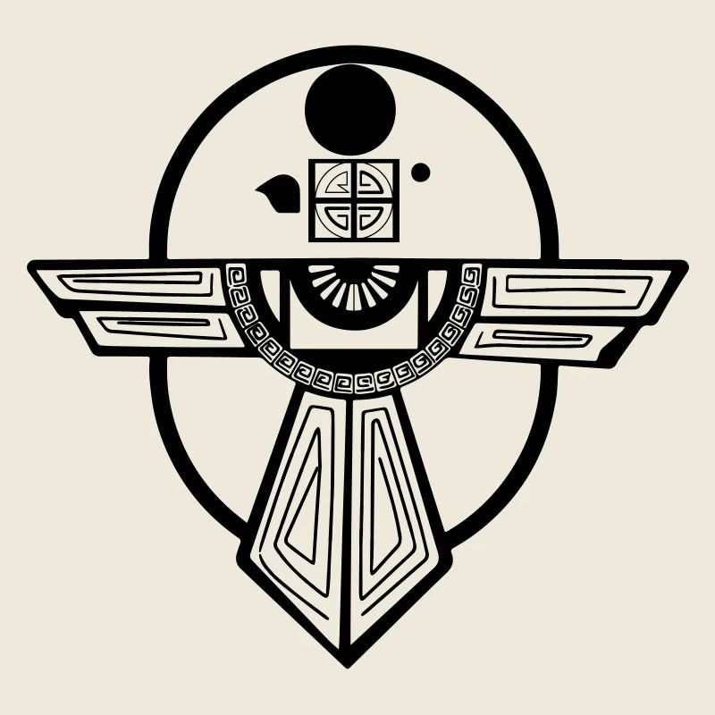 Uraltes Donnervogel-Totem-Design