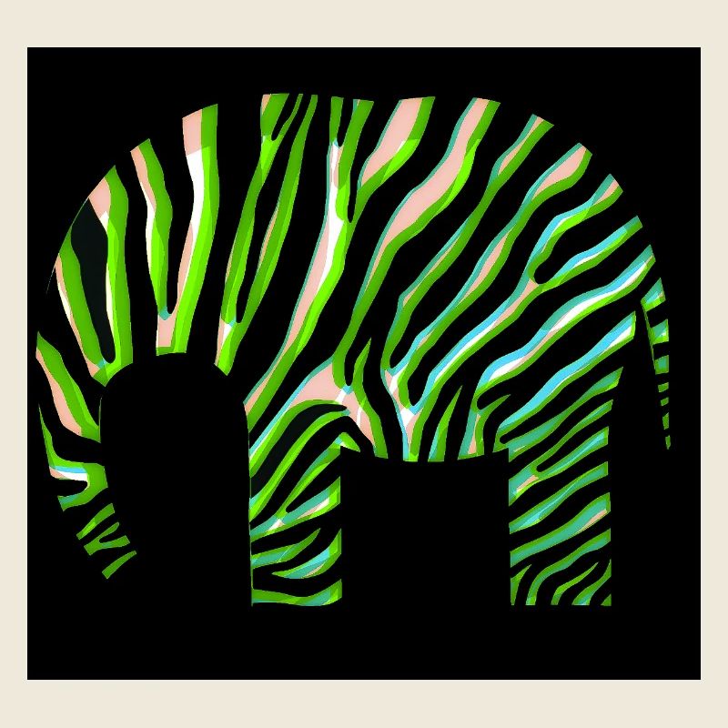 Imprimé zèbre vert Design abstrait