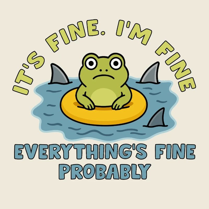 Humorous frog on swollen root