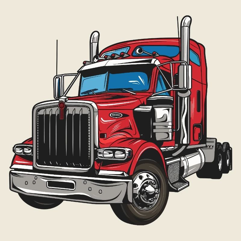 Illustration de camion rouge