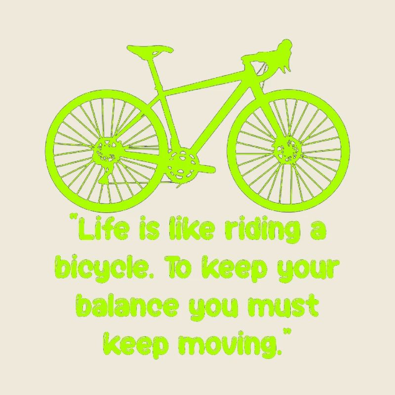 Fahrrad Balance Neon Text