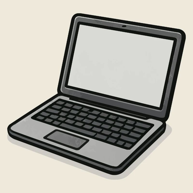 Ordinateur portable de style vintage