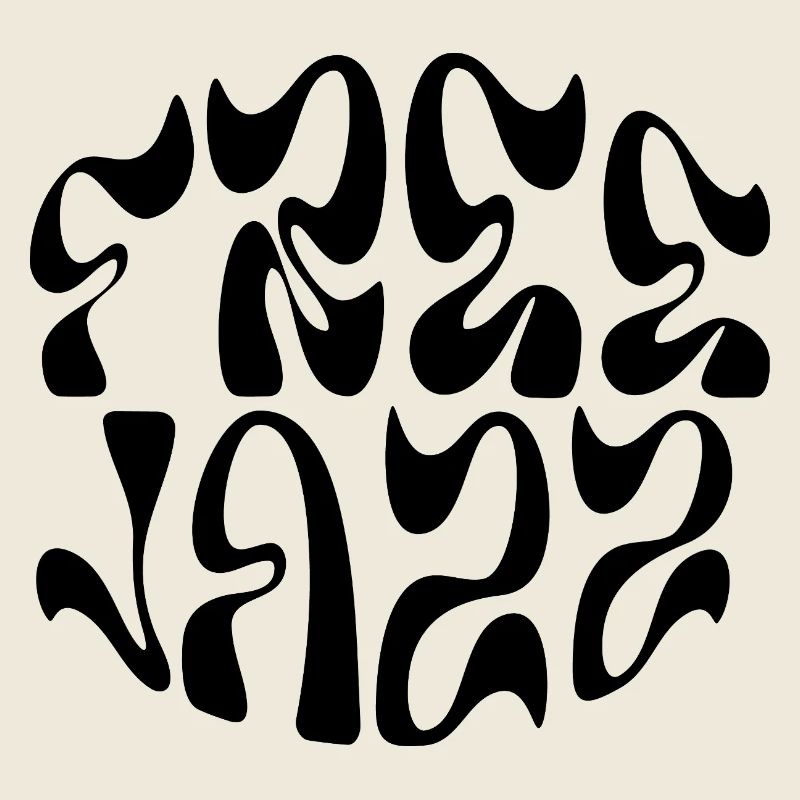 Design de logo ondulé free jazz