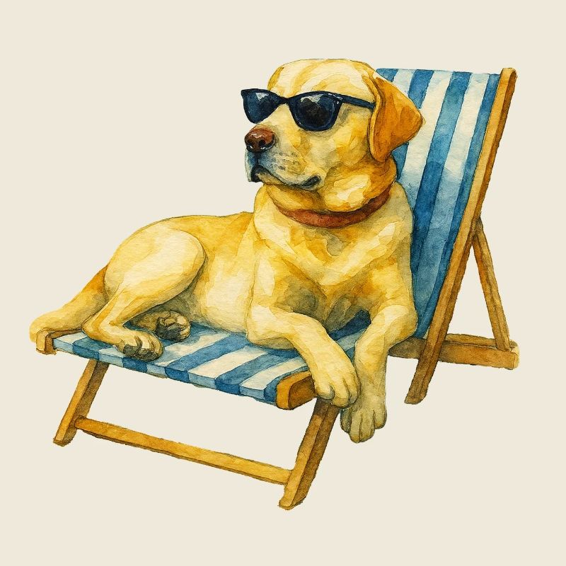 Labrador Dog Summer Chill Gift Idea