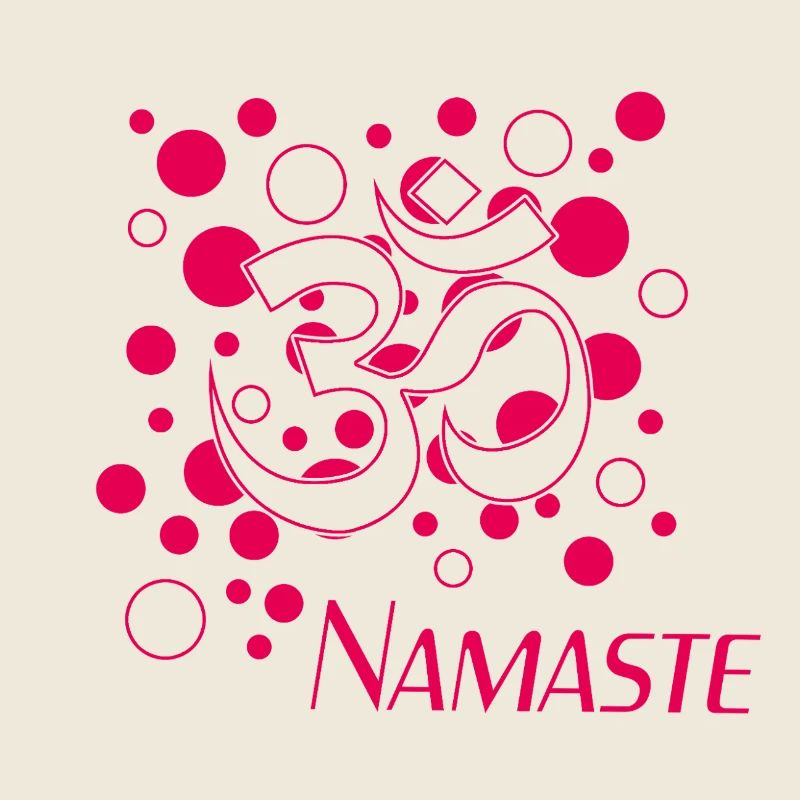 Om Namaste Pink Kreisdesign