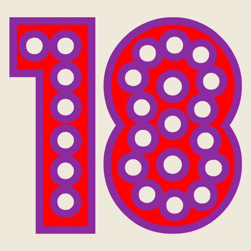 18. 18 ANS. 18e ANNIVERSAIRE. ANNIVERSAIRE 18 ANS.