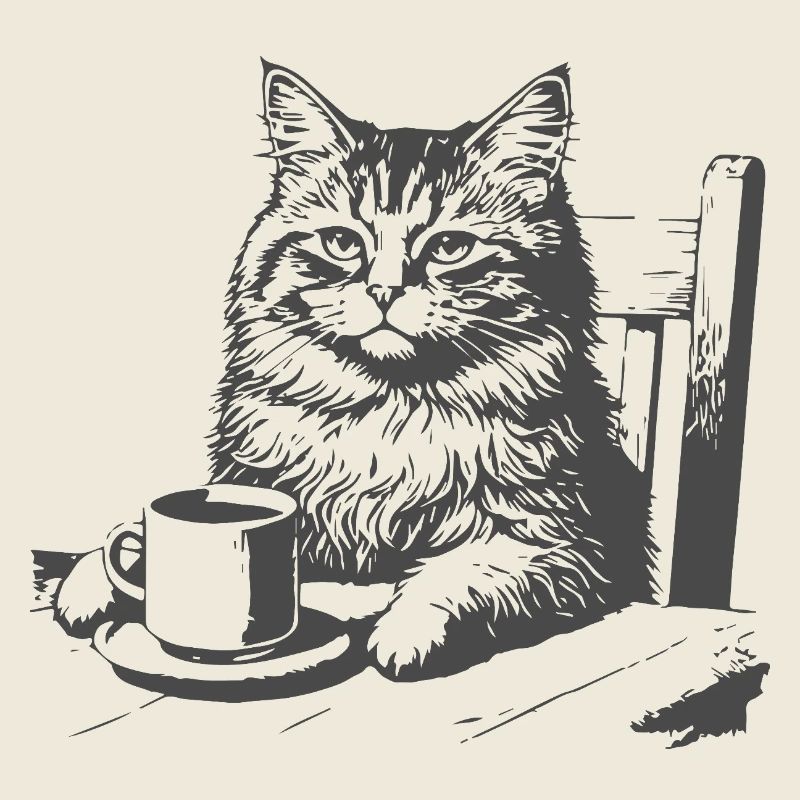 Cat Coffee Moment