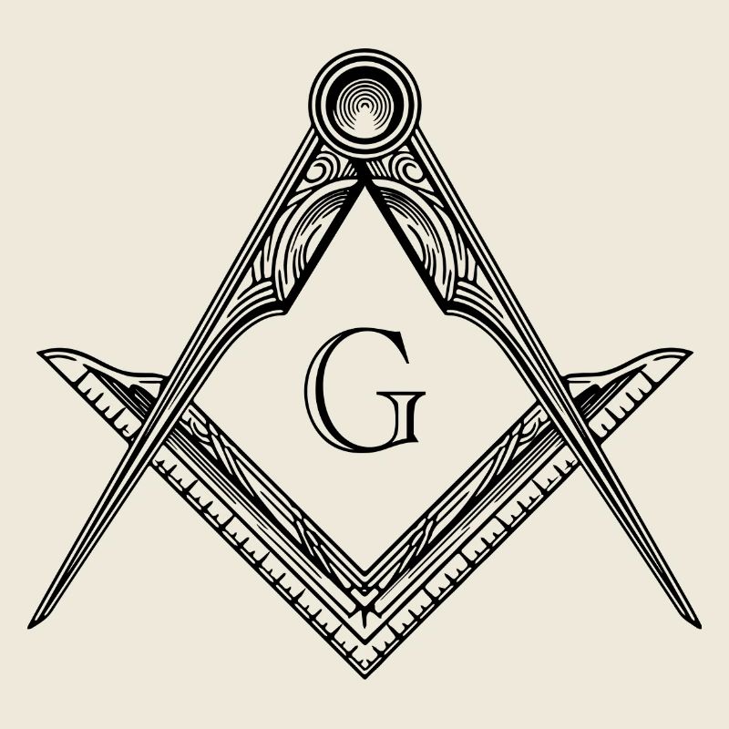 Symbole maçonnique Angle et boussole Franc-maçonnerie