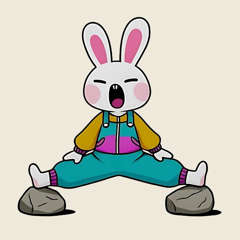 Lapin en position zen yoga