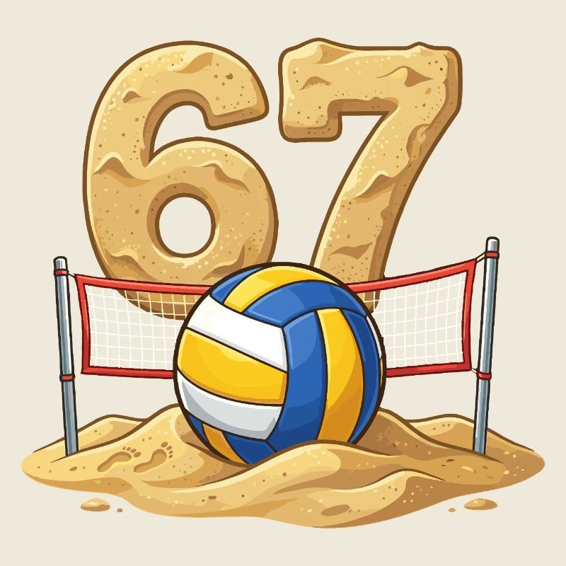 67 Beach Volley Cartoon