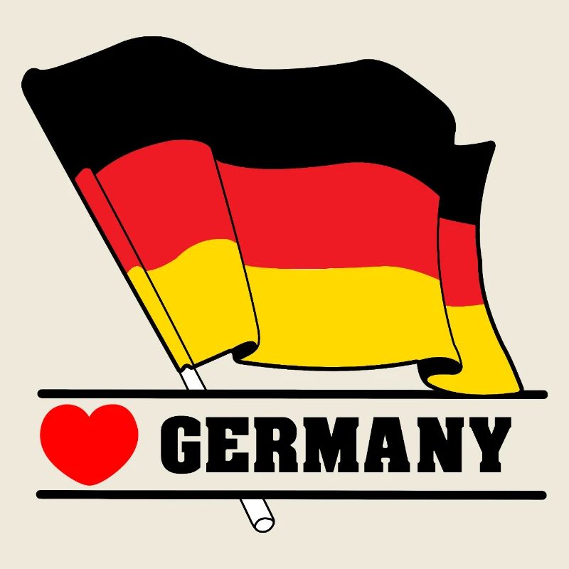Deutsche Flagge mit Herz