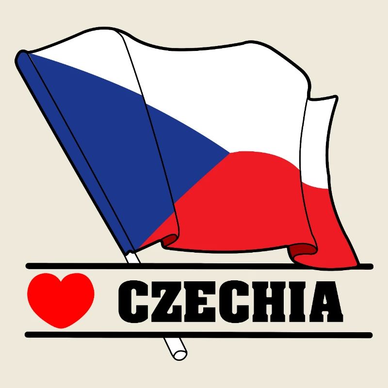 RÉPUBLIQUE TCHÈQUE – Drapeau avec cœur