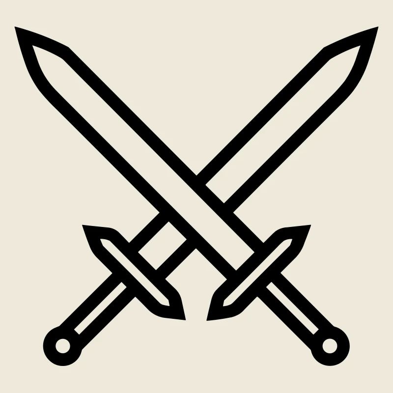épées croisées combat médiéva
