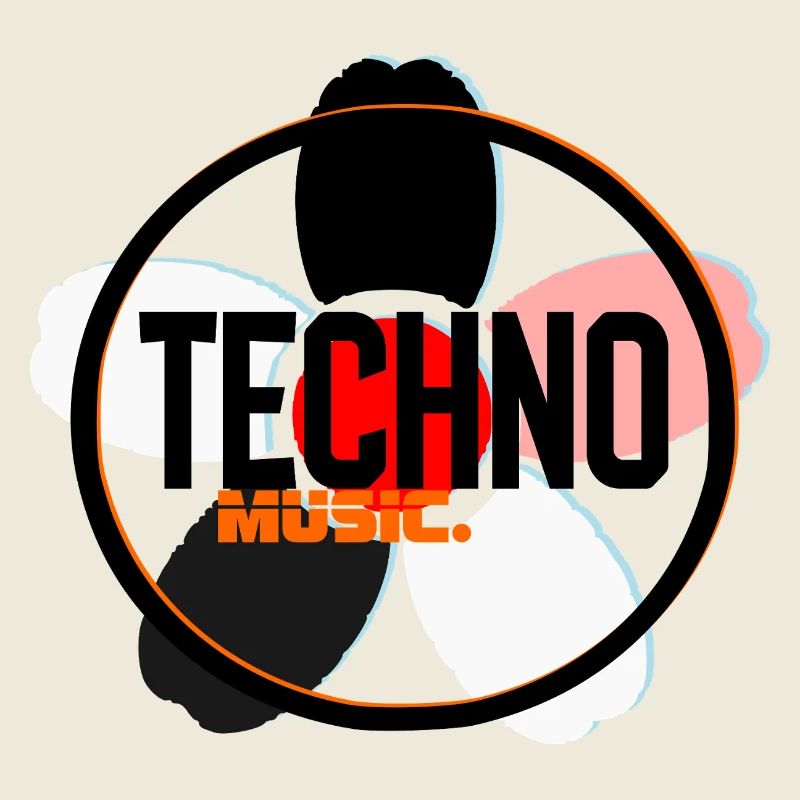 Techno Music Circle Logo