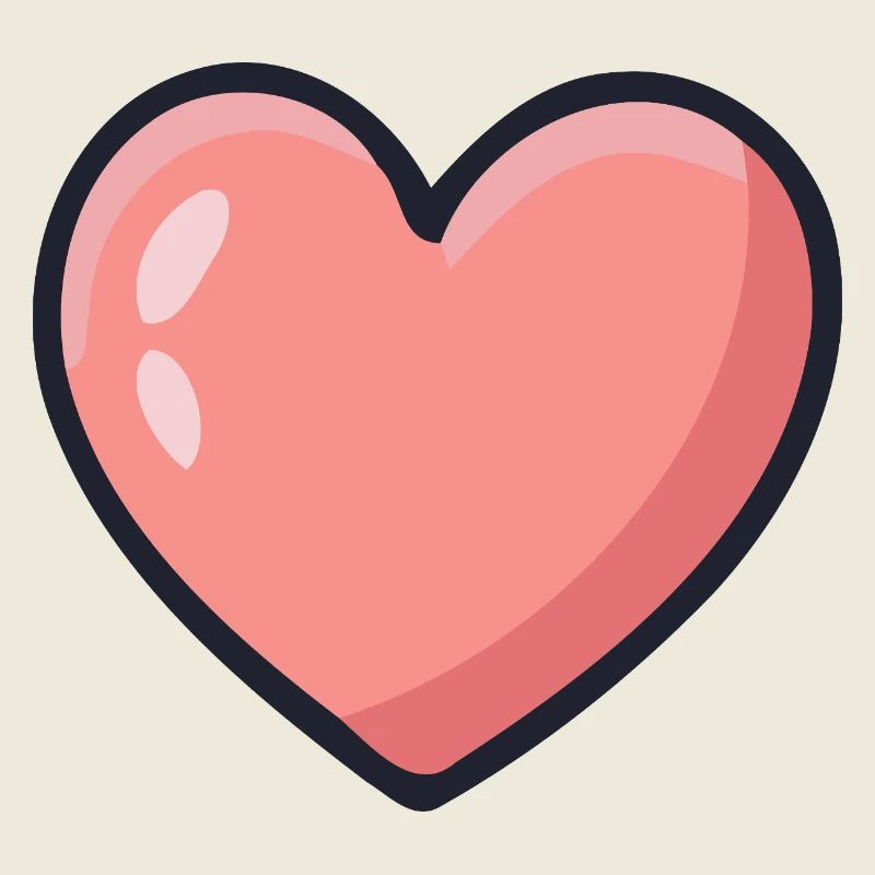Cœur Rosé Graphique