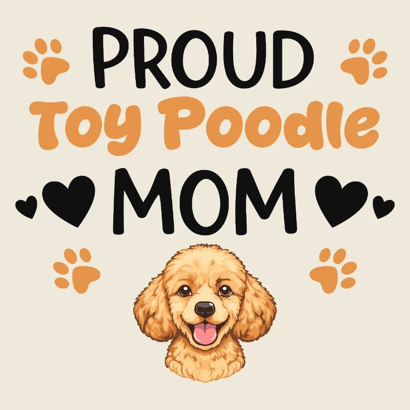 Fière Maman Caniche Jouet, Caniche Miniature