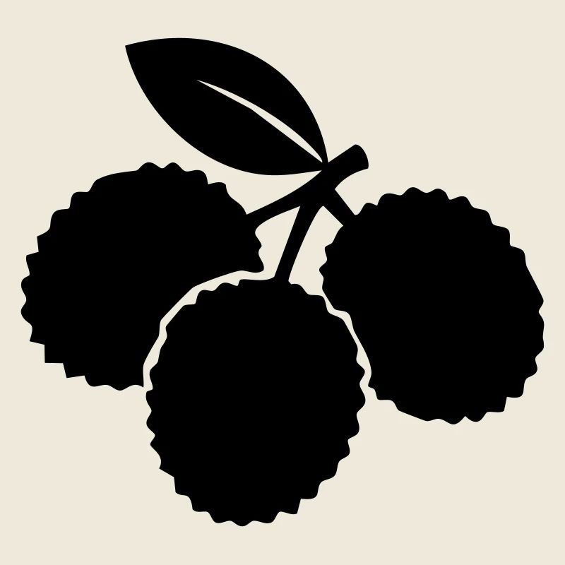 Litschi-Silhouette – Exotisches Obstdesign