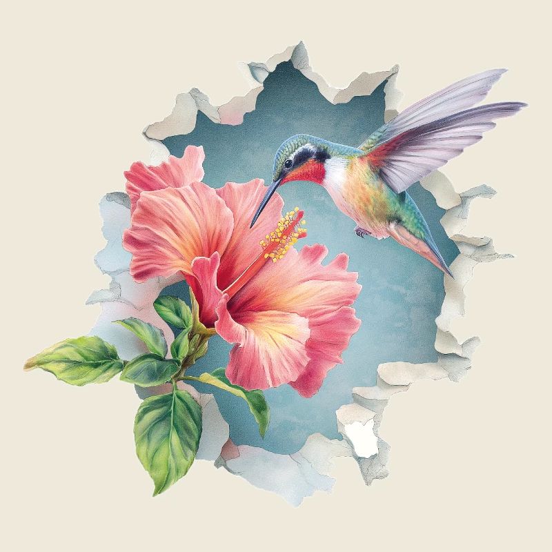 Kolibri mit Blüten