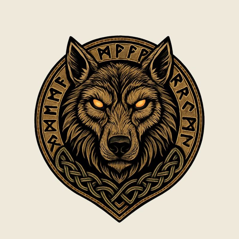 Wolfsmedaillon Runenwappen