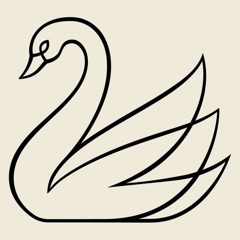 Design minimaliste Cygne Style élégant Traits esthétiques
