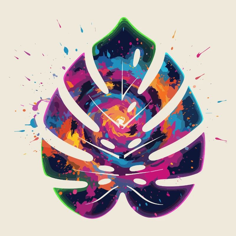 Farbexplosion Blattdesign