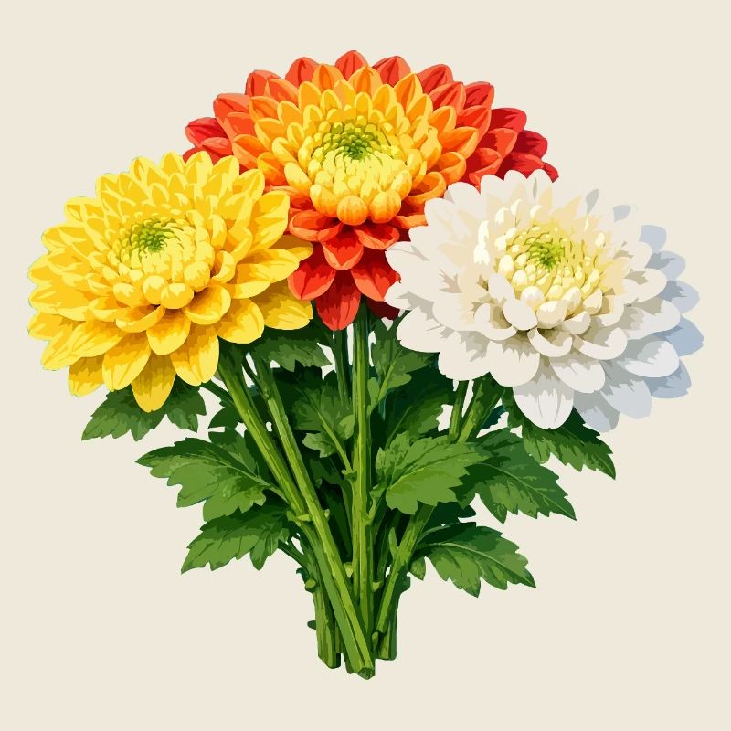 Chrysanthemen-Trio-Strauß