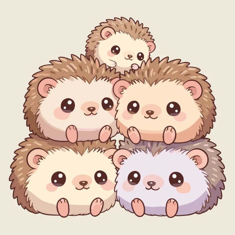 Kuschelige Igelfamilie