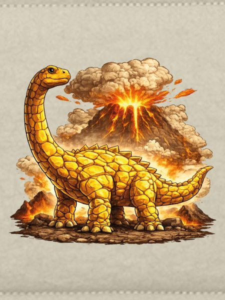 Brontosaurus Vulkaneruption