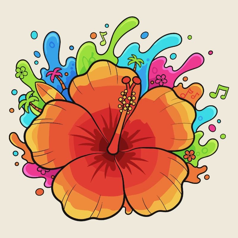 Hibiscus Splash Couleurs tropicales