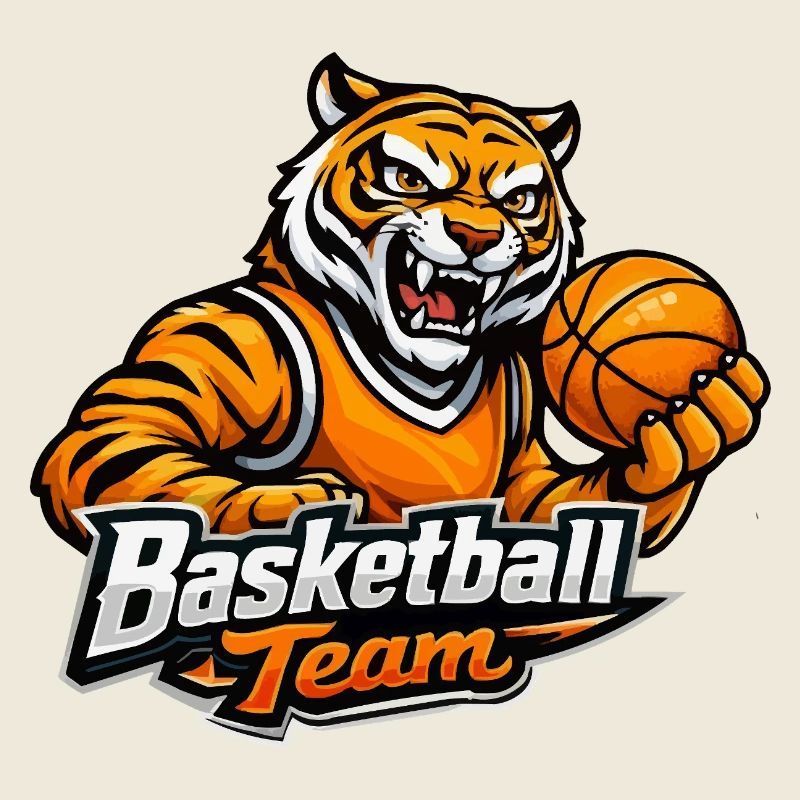 Tiger Basketball Team Motif