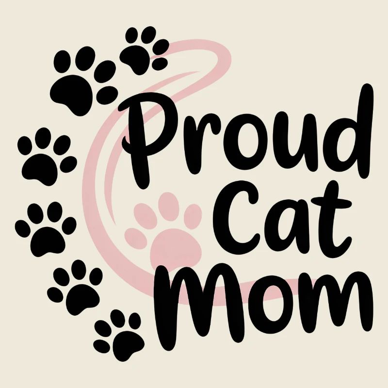 Katzenmama Rosa Pfoten Logo