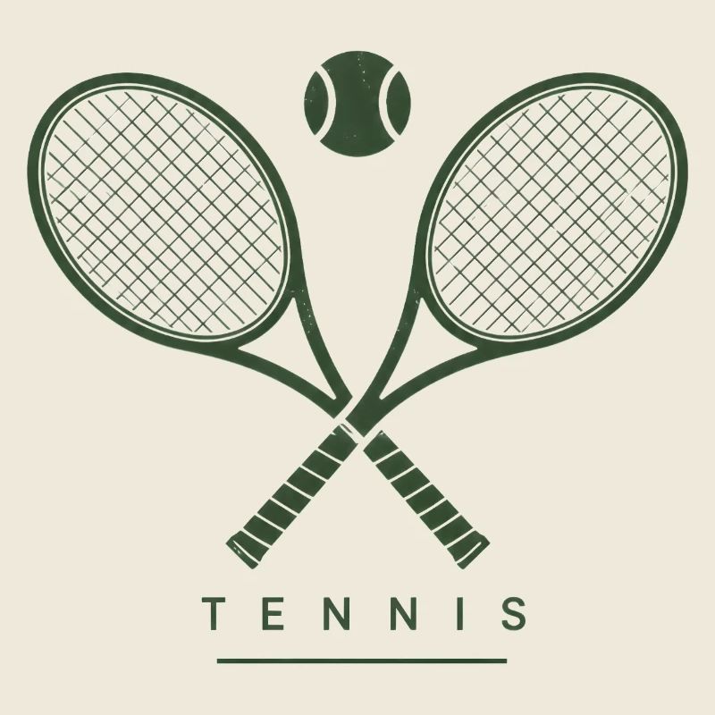 Crossed tennis racket design