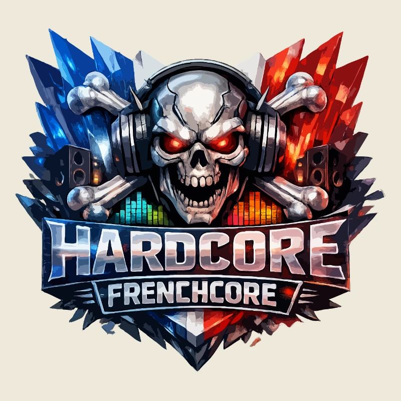 Hardcore Frenchcore Skull Art