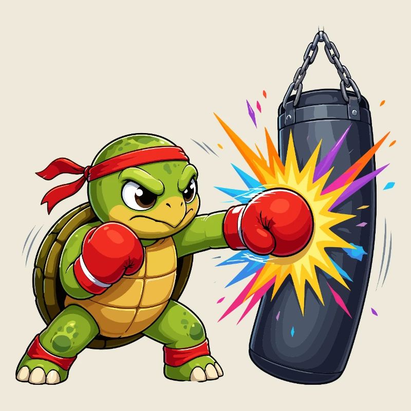 Entraînement de boxe des tortues de boxe