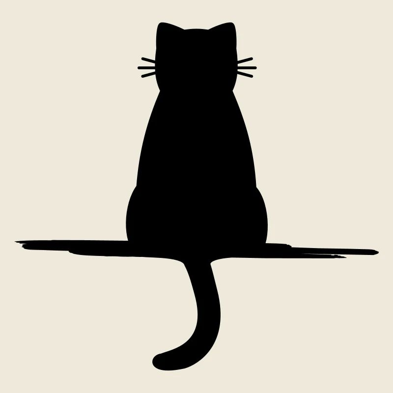 Cadeau de silhouette animal chat