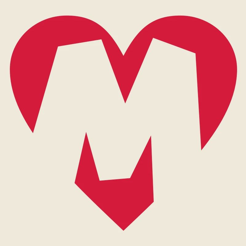 Herz M - I love M - Buchstabe M