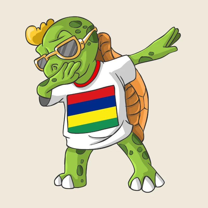 Mauritius Dabbing Schildkröte