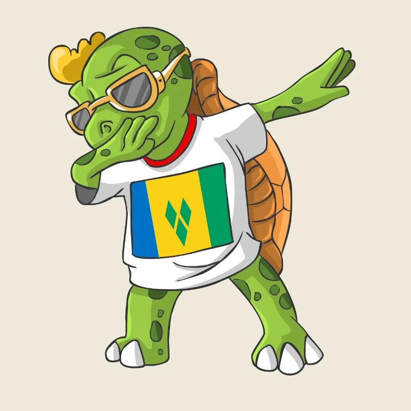 St. Vincent und die Grenadinen Dabbing Schildkröte