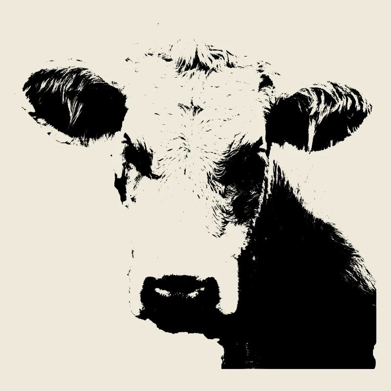 Cow Black Cow Cows Cattle Cow Head Gift