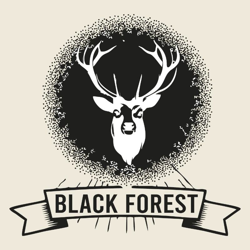 Dunkler Wald Hirsch Motiv