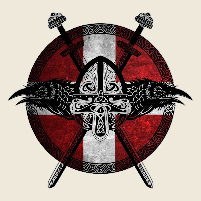 Viking Viking Danemark drapeau Raven Design
