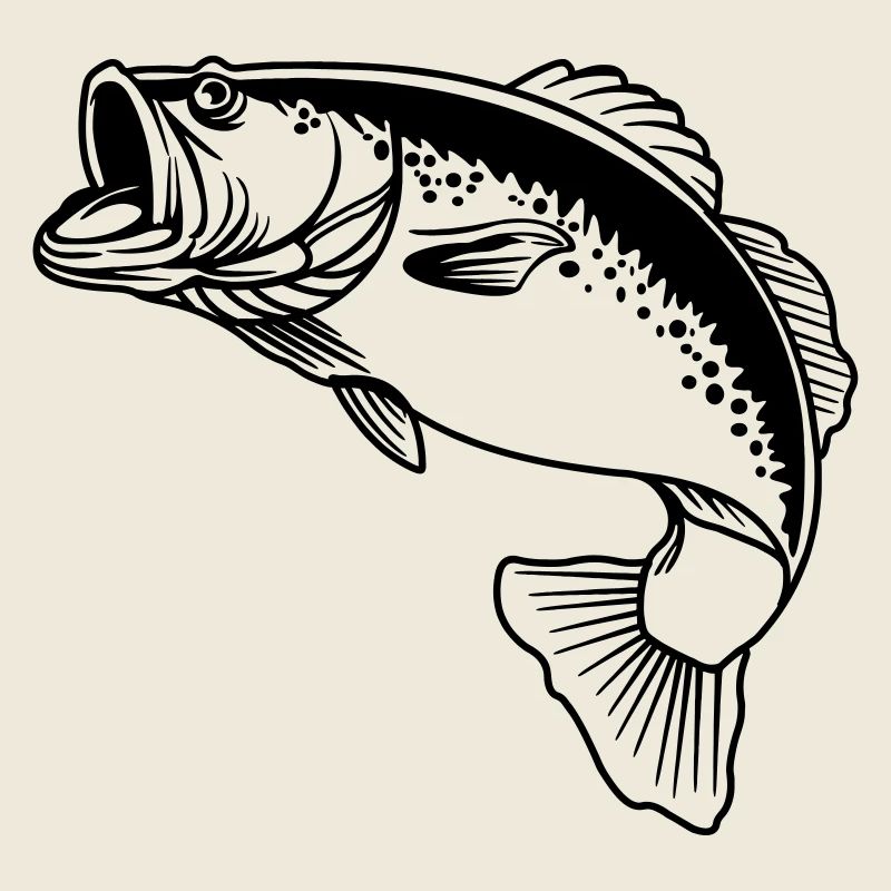Fish transparent logo for fisherman