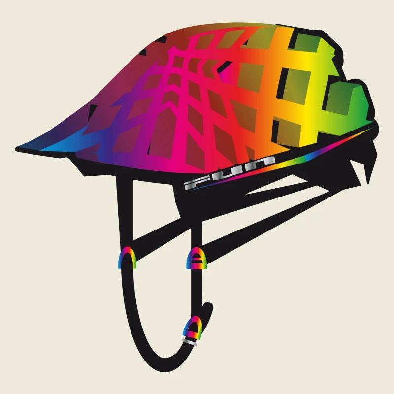 casque de vélo élégant dans des couleurs spectrales colorées