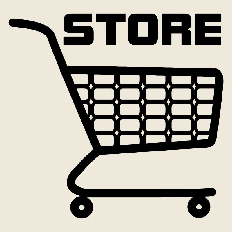 Panier d’achat avec texte STORE